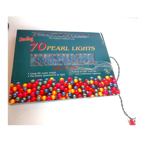 Vintage Sterling 70 Blue Pearl Lights READ - Picture 8 of 9